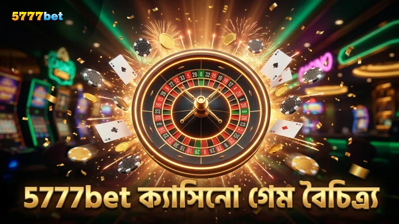 5777bet ক্যাসিনোর বিভিন্ন গেম ক্যাটাগরি ও বৈশিষ্ট্য প্রদর্শন