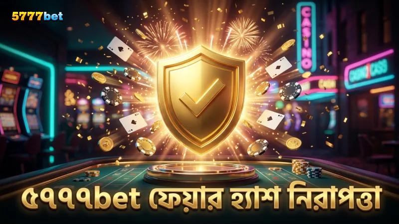 ফেয়ার হ্যাশ ভেরিফায়ার ৫৭৭৭bet গেম নিরাপত্তা বাড়ায়।